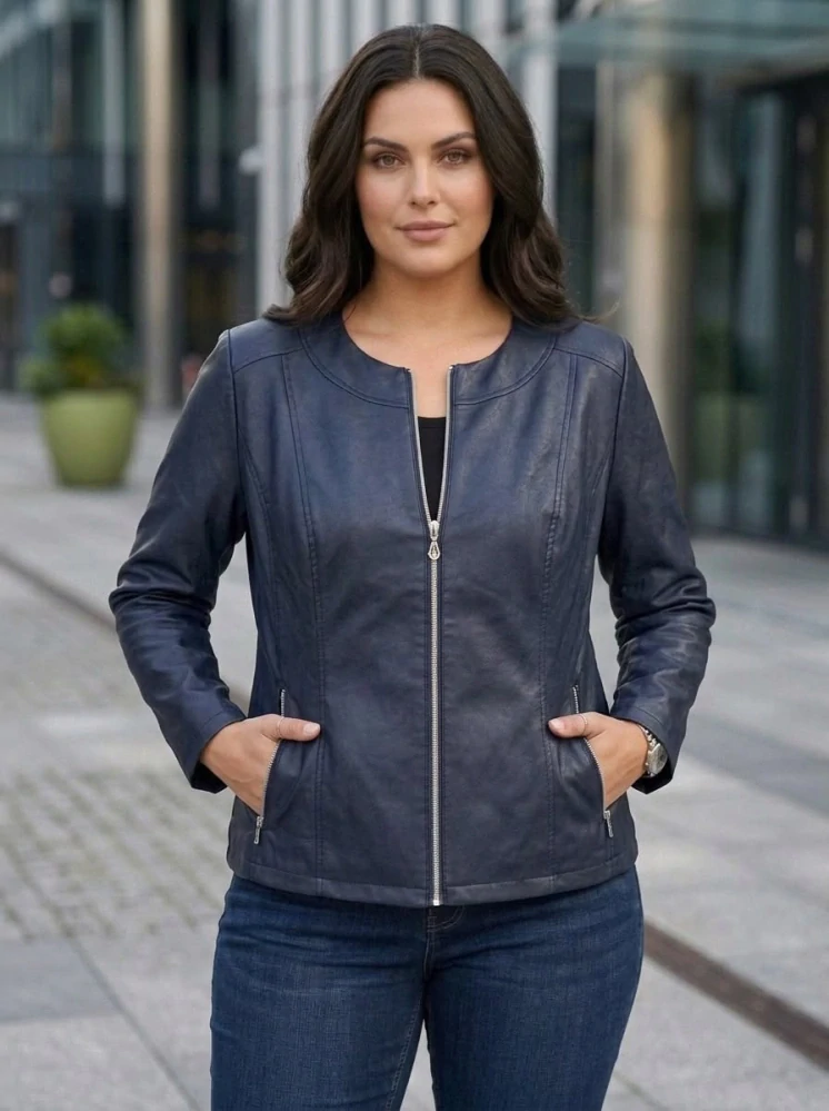 Dámská elegantní modrá bunda Anna 941