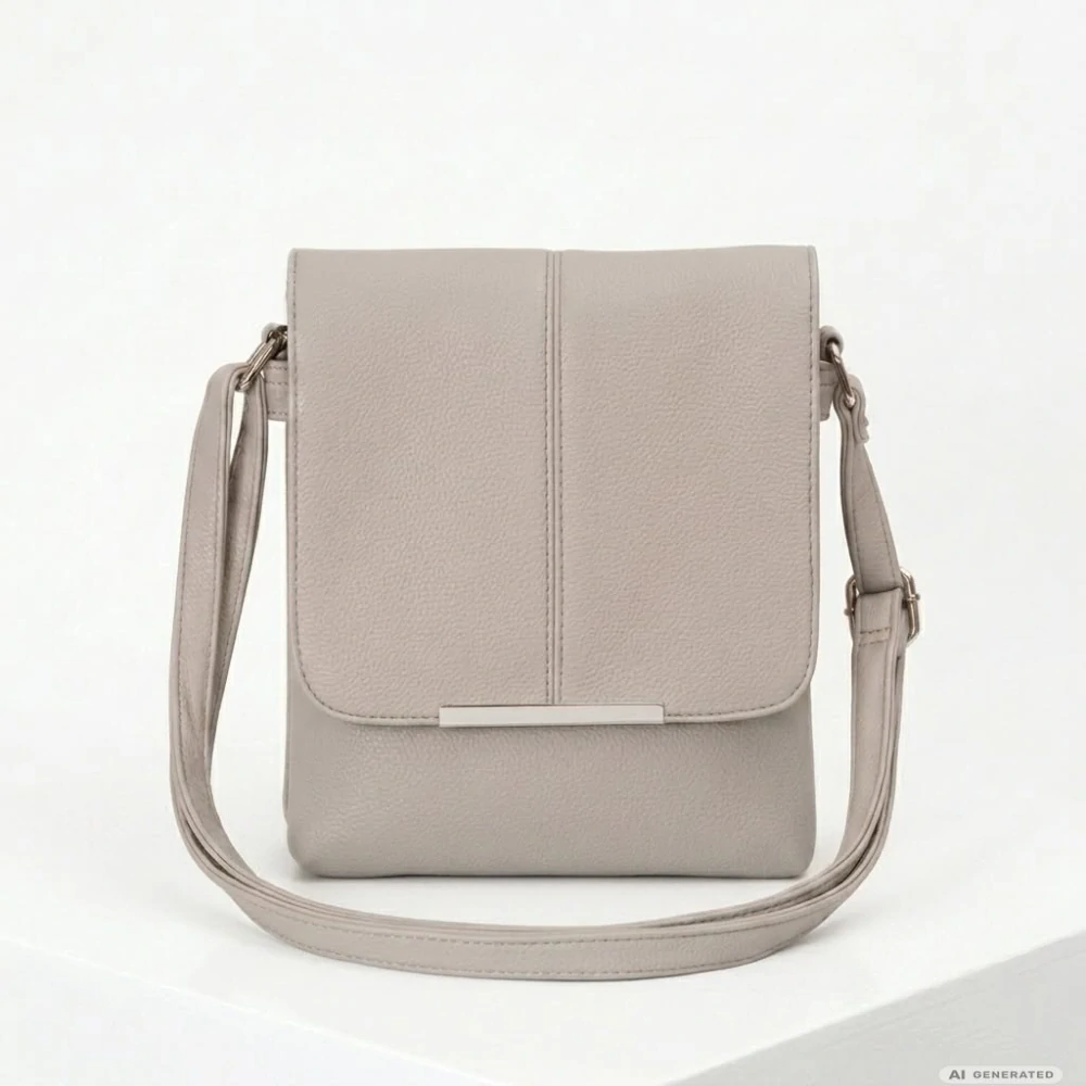 Šedá crossbody kabelka Tessra L4878