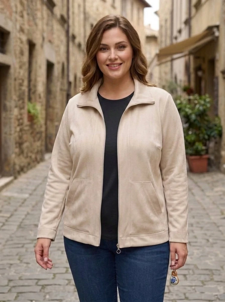 Dámská elegantní béžová bunda Barča 730