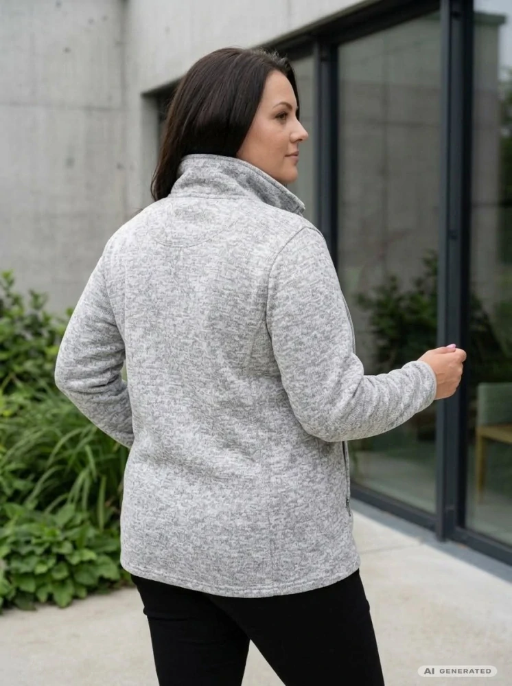 Dámská nadměrná mikina Vali šedá K824 5XL