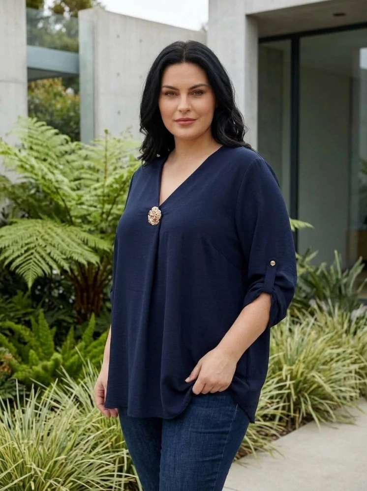 Elegantní modrá tunika Soňa L1543