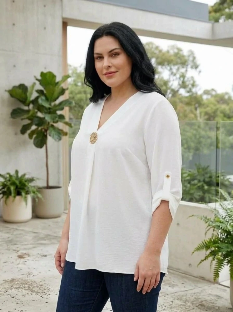 Elegantní bílá tunika Soňa L1541