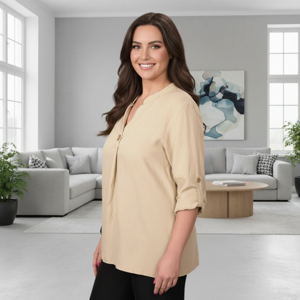 Dámská béžová košile uni velikost L - XXL R1371
