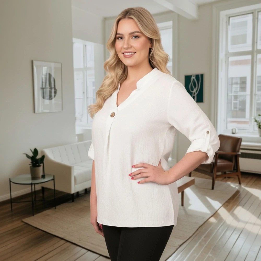 Dámská bílá košile uni velikost L - XXL R1372