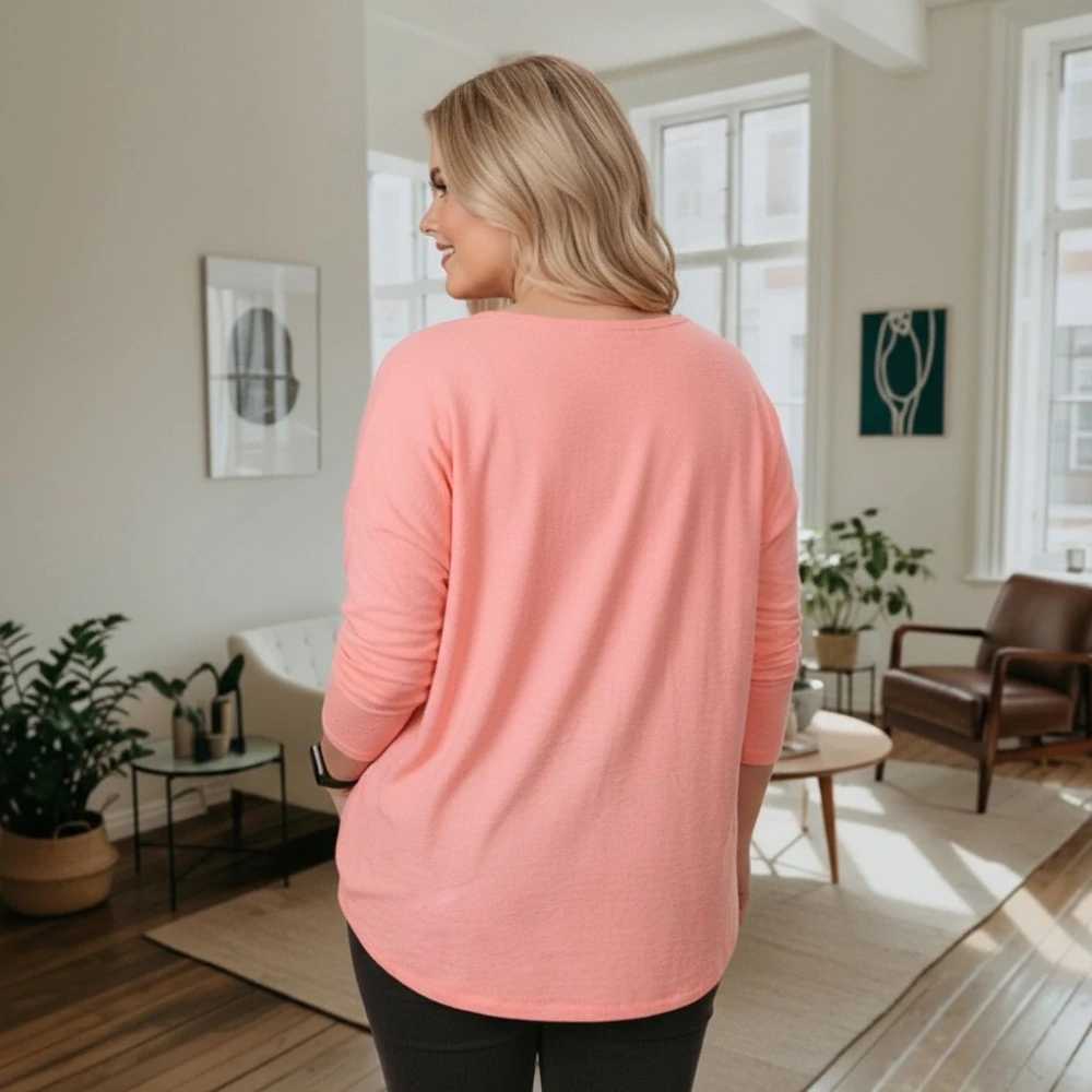 Dámské lososové triko s dlouhým rukávem Anita moda uni velikost L-XXL U1396