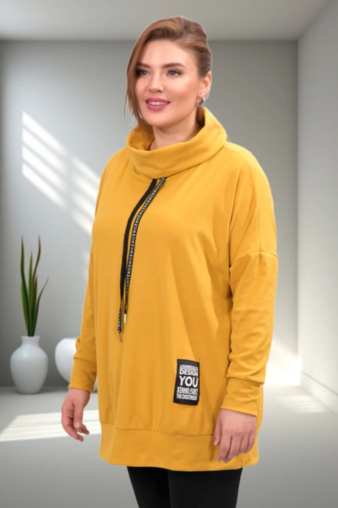 Dámská žlutá mikina microfleece uni velikost L,XL,XXL - O1408
