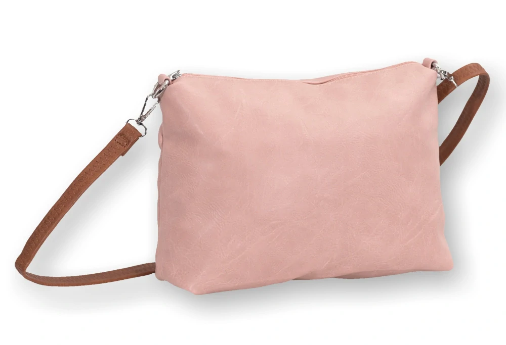 Malá dámská kabelka Pelletteria Beta růžová crossbody i na rameno T1131