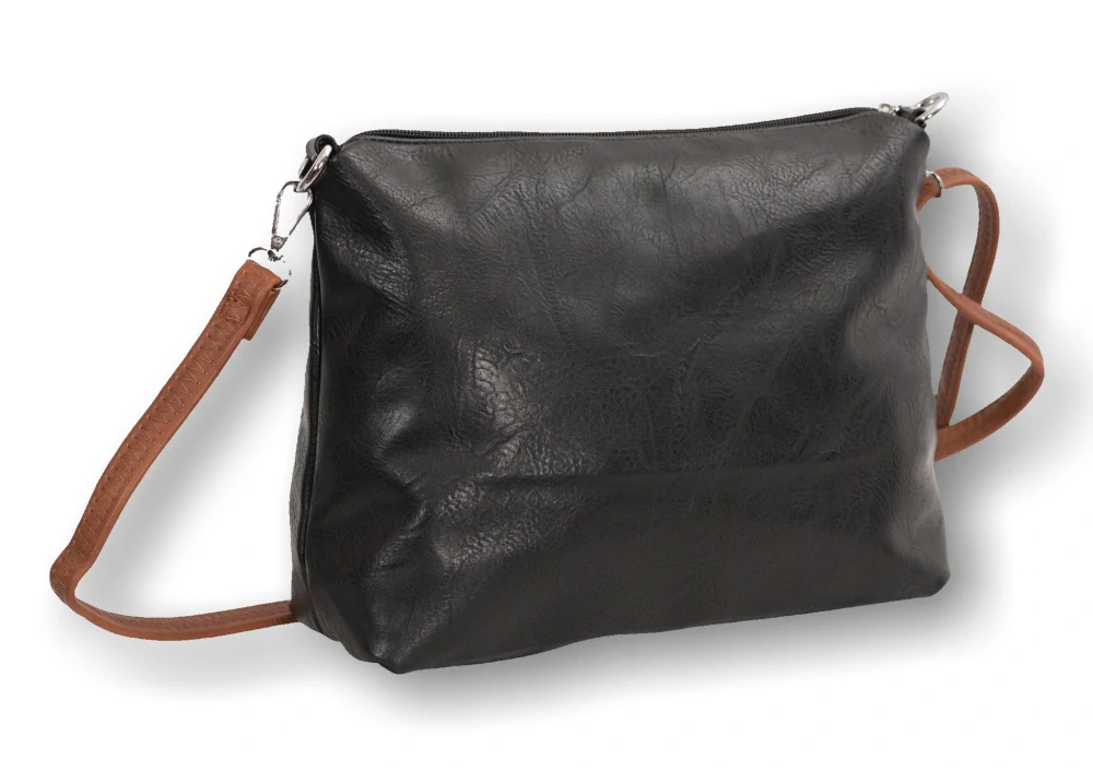 Malá dámská kabelka Pelletteria Beta černá crossbody i na rameno T1135