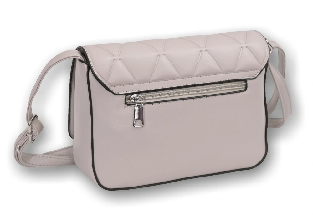 Dámská šedá malá elegantní crossbody kabelka David Moda O1456