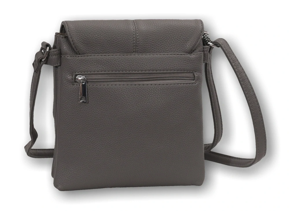Dámská malá šedá kabelka Tessra na rameno i crossbody T1483