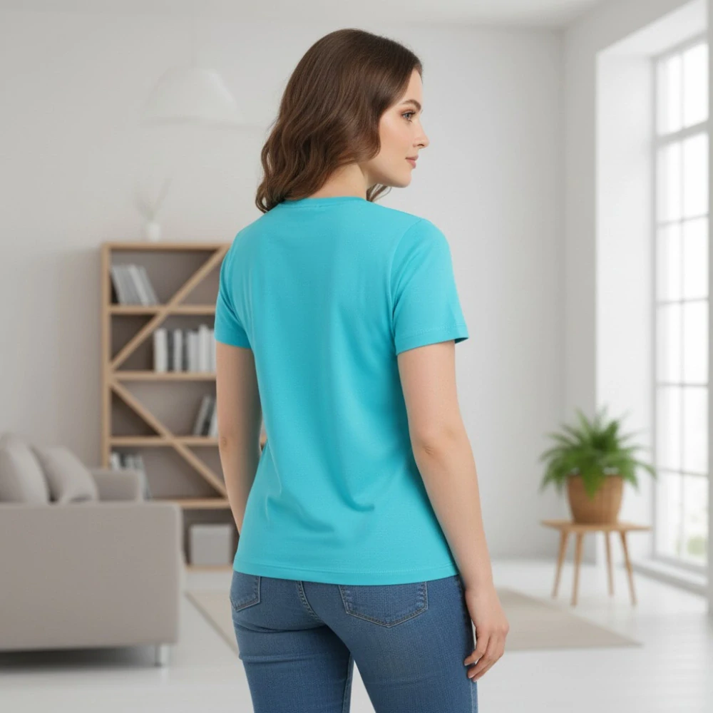 Dámské modré pružné sportovní triko Benter R1602-4