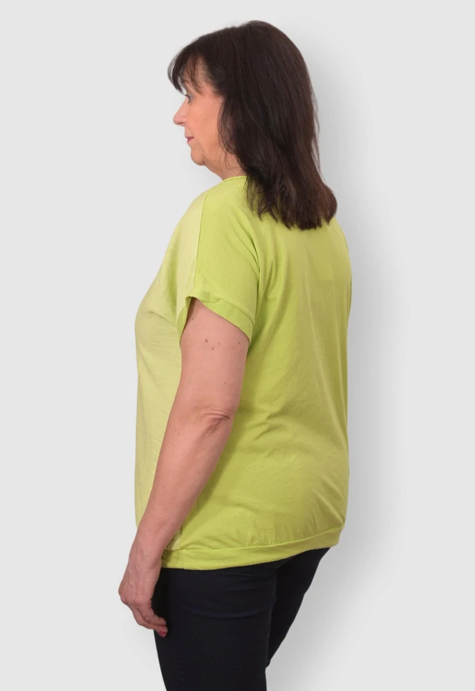 Dámské žluté triko Vazzura Italská móda univerzální velikost L - XXL O2488