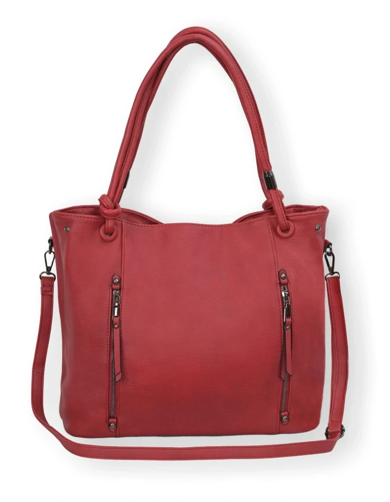 Dámská červená shopper kabelka Bella Belly M4956