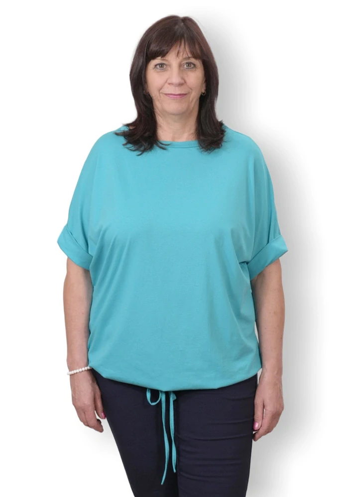Dámské modré triko nadměrná univerzální velikost XL - 3XL R1312