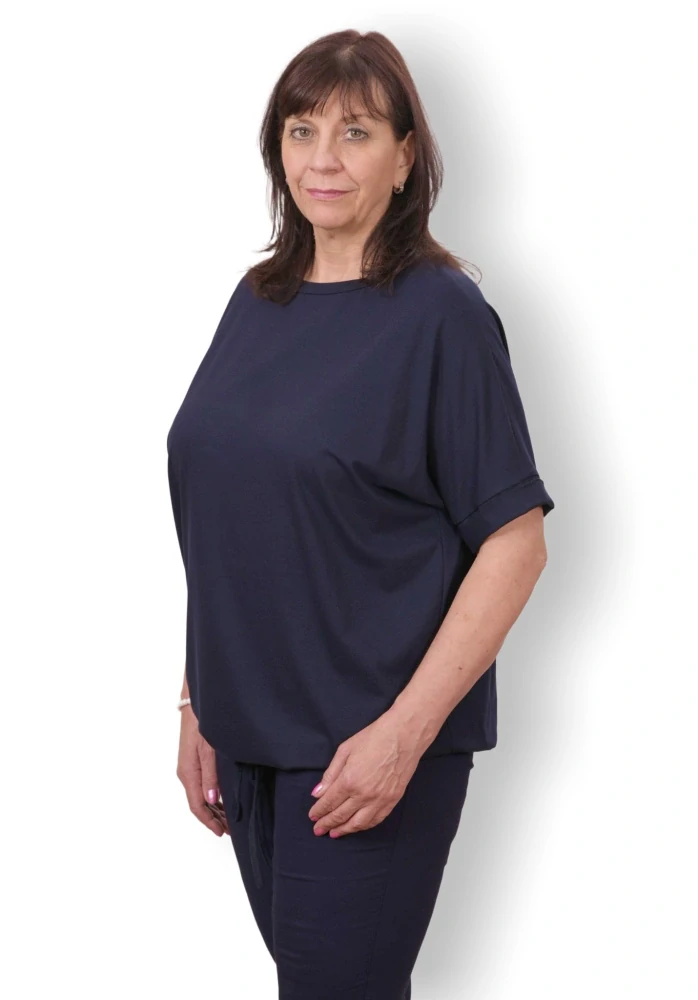 Dámské tmavě modré triko nadměrná univerzální velikost XL - 3XL R1314