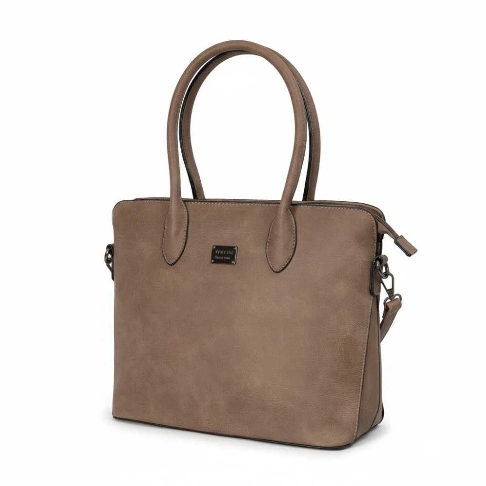 Elegantní světle hnědá dámská kabelka Tessra – 3v1 (do ruky, na rameno, crossbody)