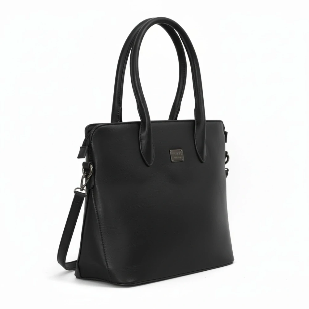 Elegantní černá dámská kabelka Tessra – 3v1 (do ruky, na rameno, crossbody)