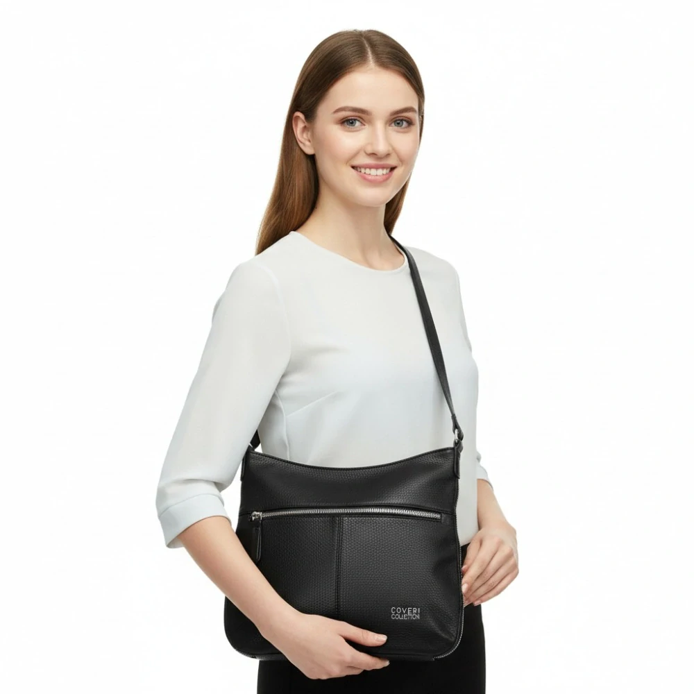 Černá crossbody kabelka Coveri Collection
