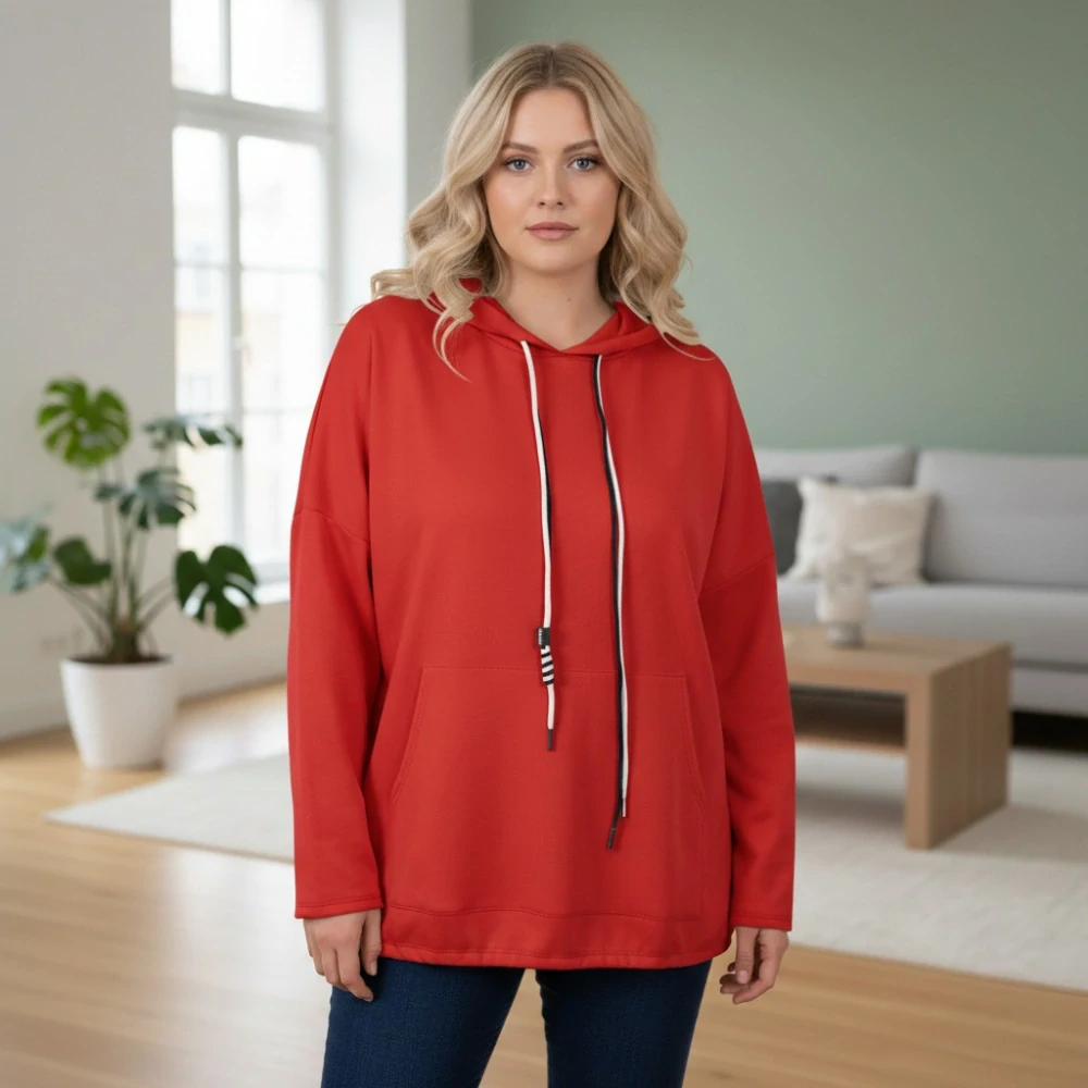 Dámská mikina Eli XL-XXXL - červená