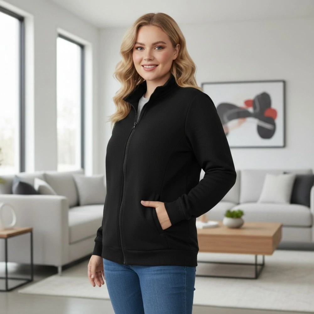 Dámská černá mikina Benter 55066 XL-4XL