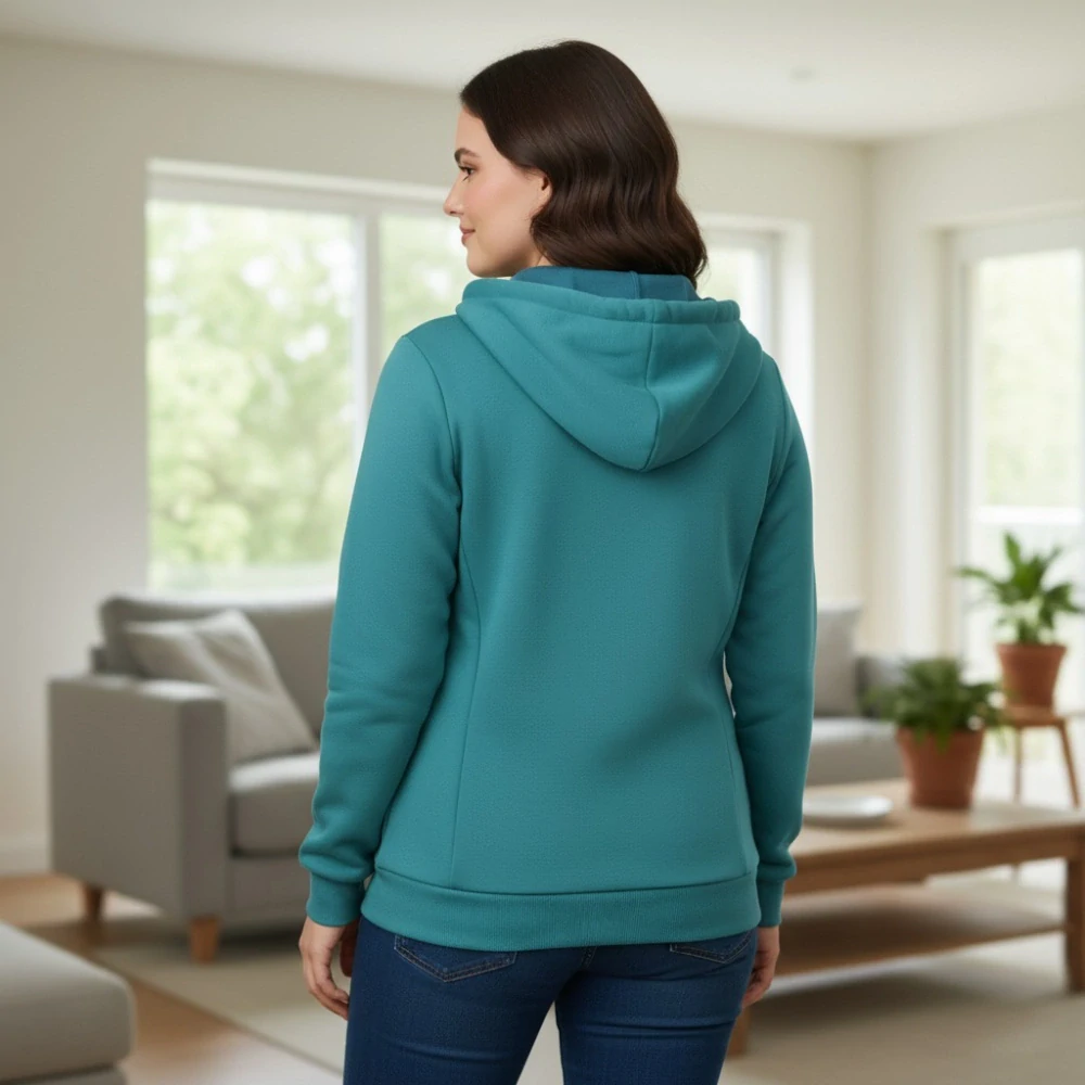 Dámská tyrkysová mikina Benter 55074  XL-4XL 