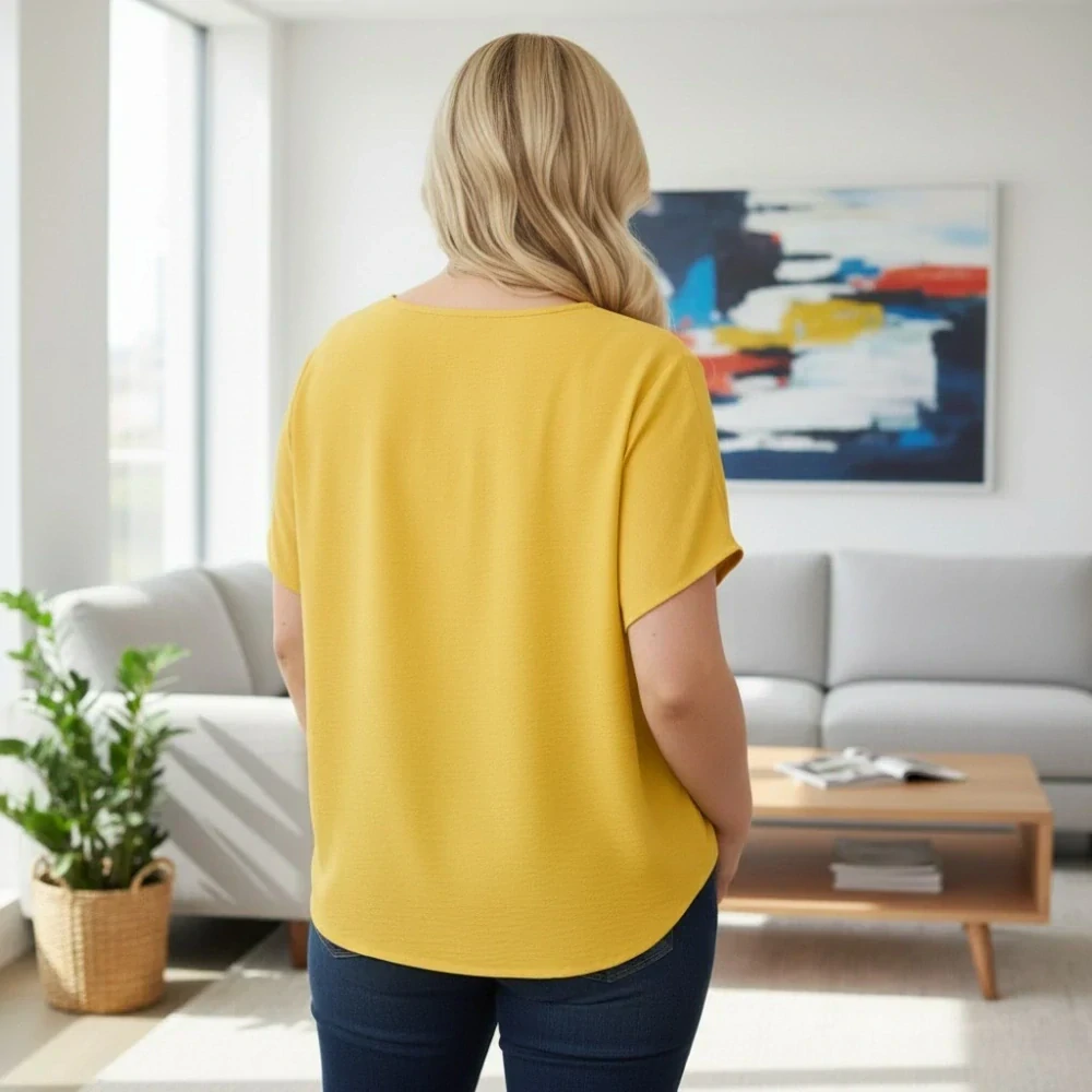 Dámské žluté triko Ula XXL-4XL