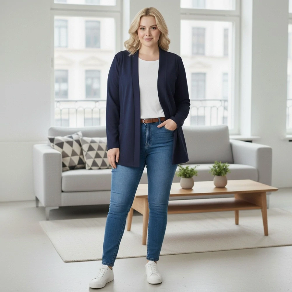 Dámský kardigan Sylwia tmavě modrý M3485