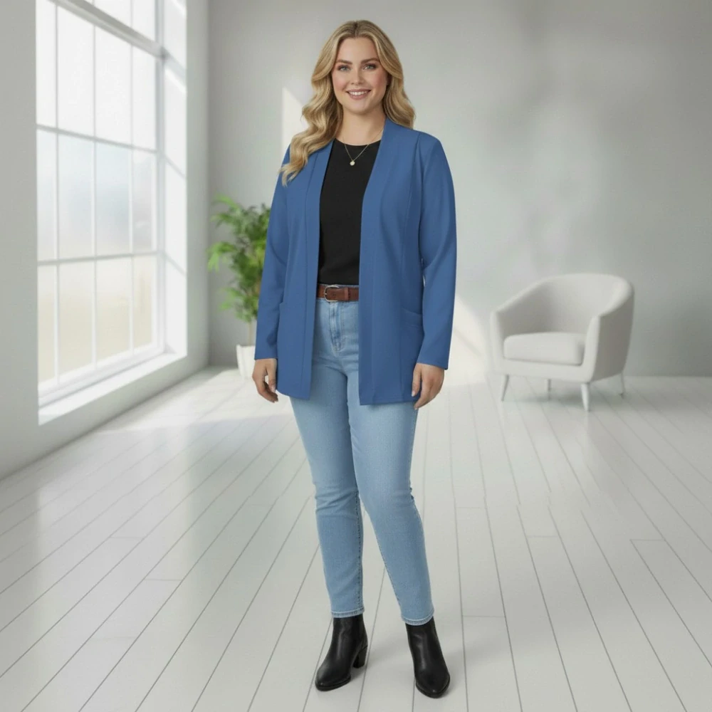 Dámský kardigan Sylwia modrý denim M3483