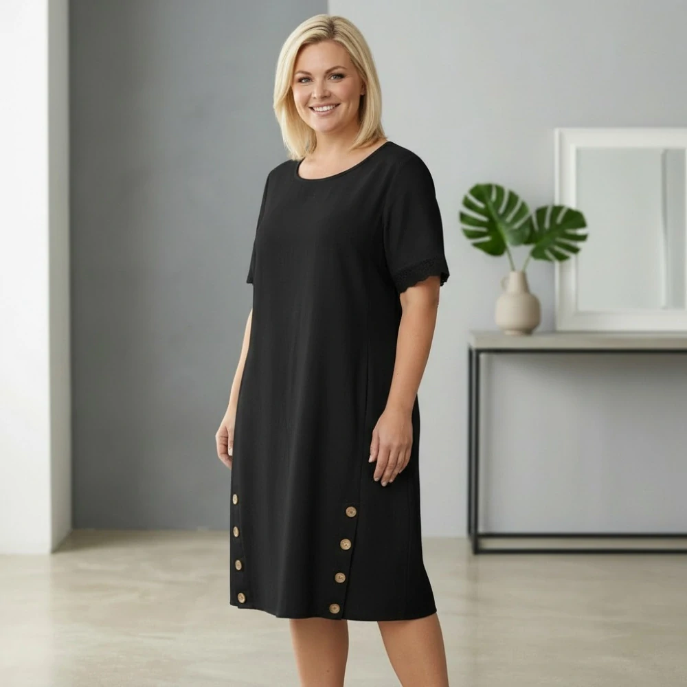 Dámské letní šaty Link moda černé L625