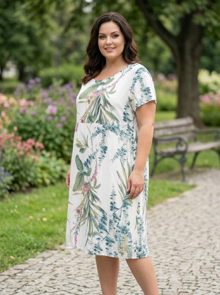 Dámské letní dlouhé šaty S&F bílé L527