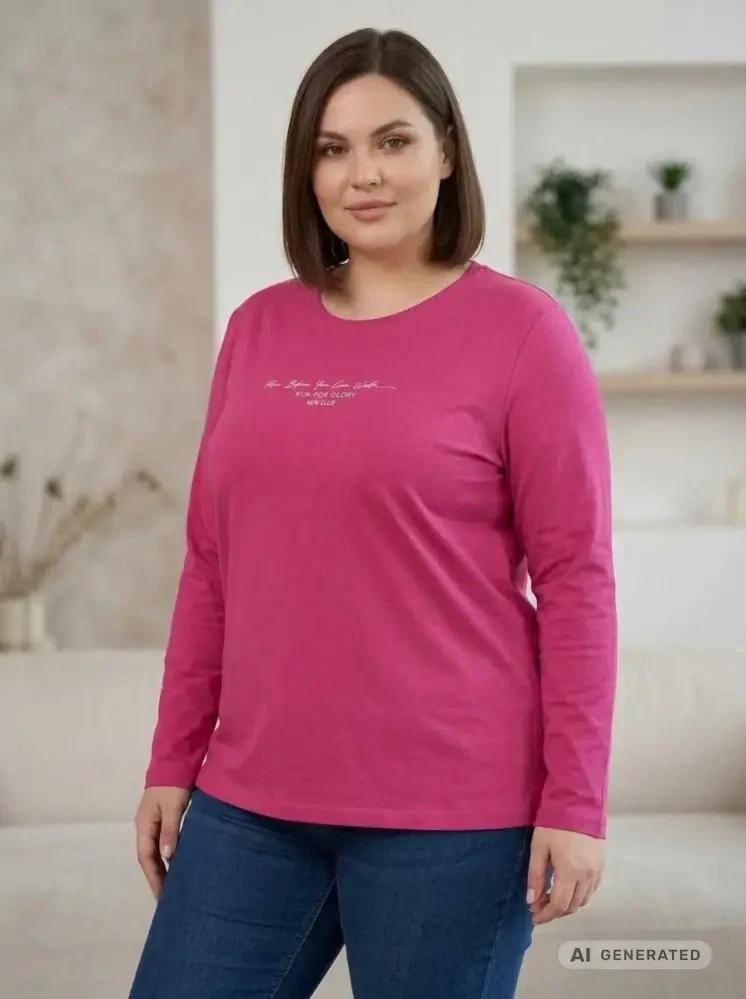 Růžové dámské triko Benter 55059 XL-4XL L2421