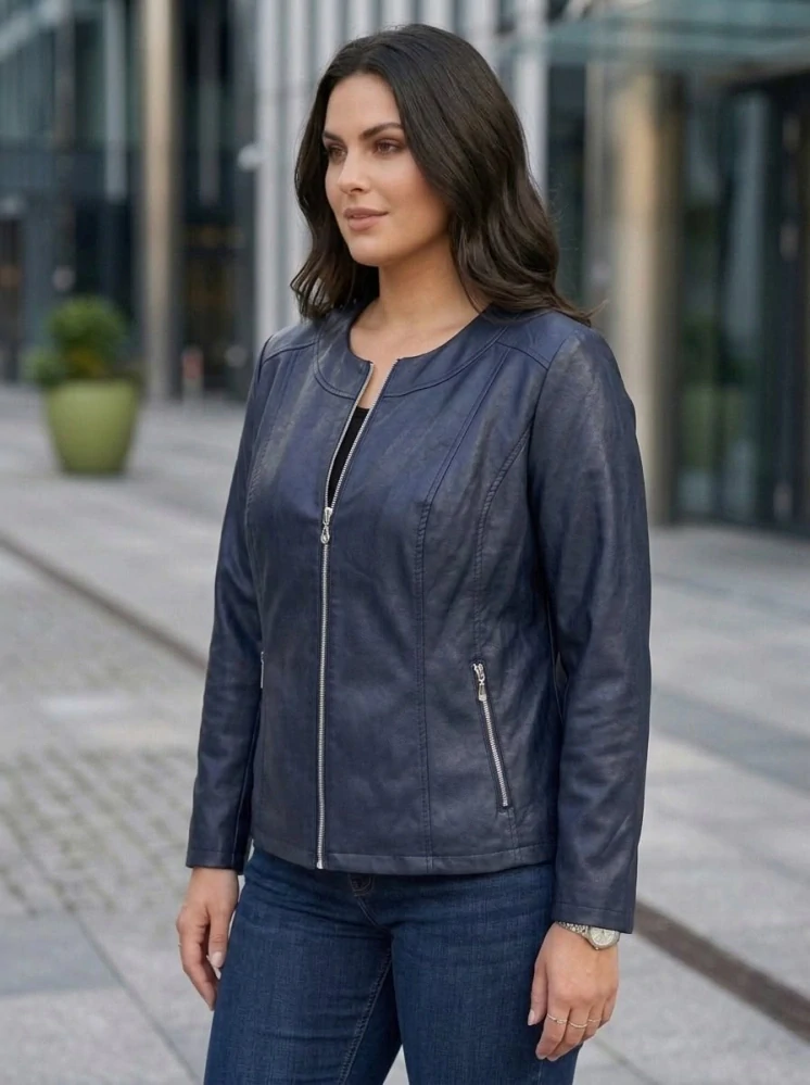 Dámská elegantní modrá bunda Anna 941