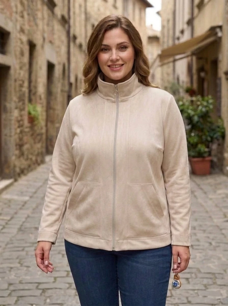 Dámská elegantní béžová bunda Barča 730