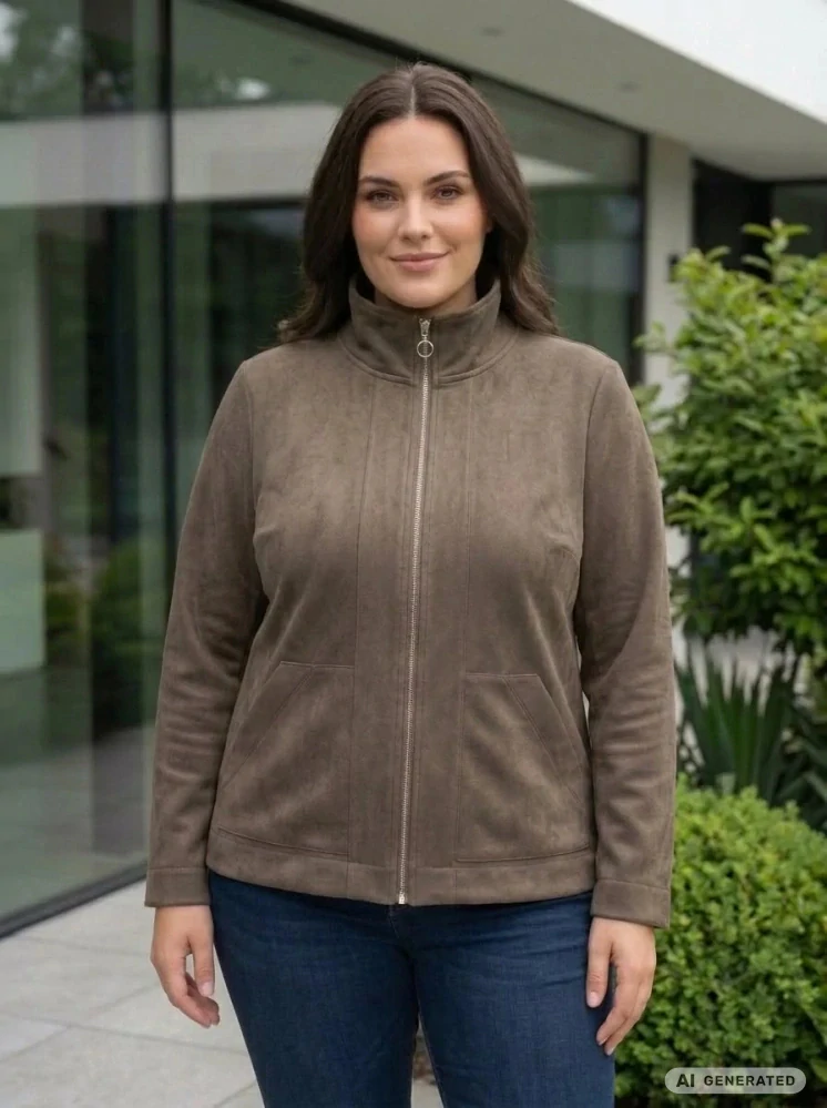 Dámská elegantní khaki bunda Barča 728