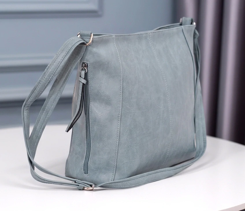 Dámská velká modrá kabelka David Moda L4987