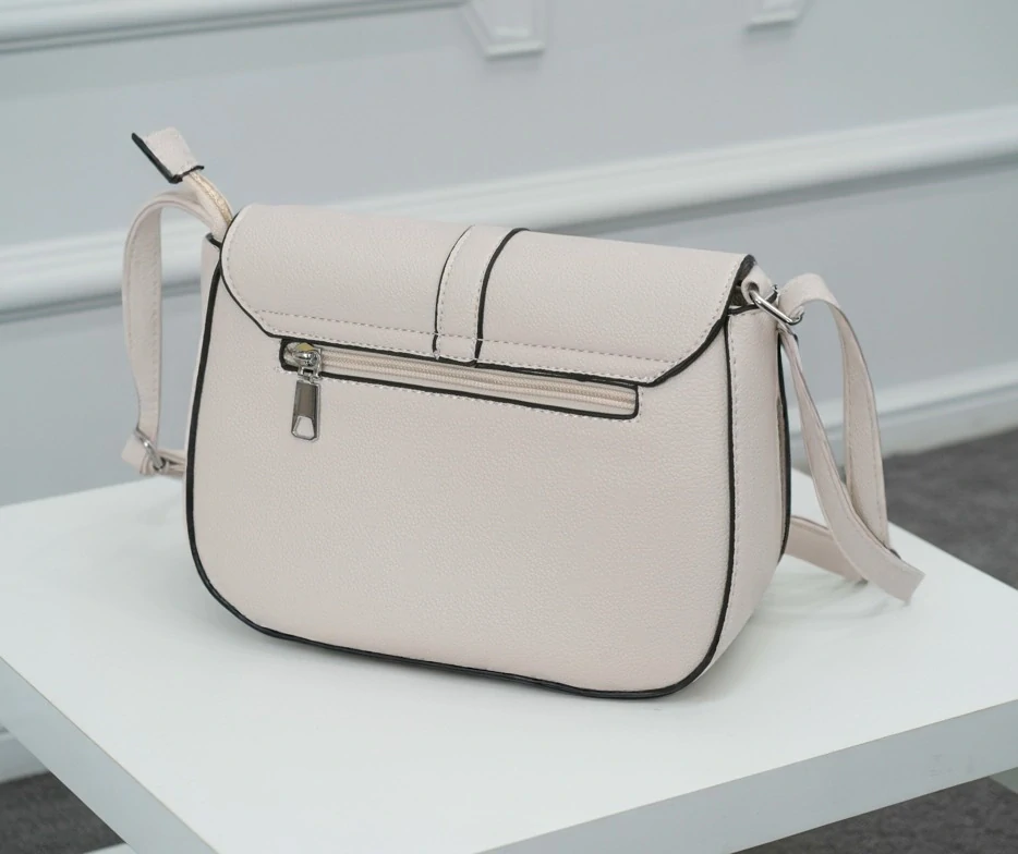 Malá kabelka David Moda s klopou béžová L4978