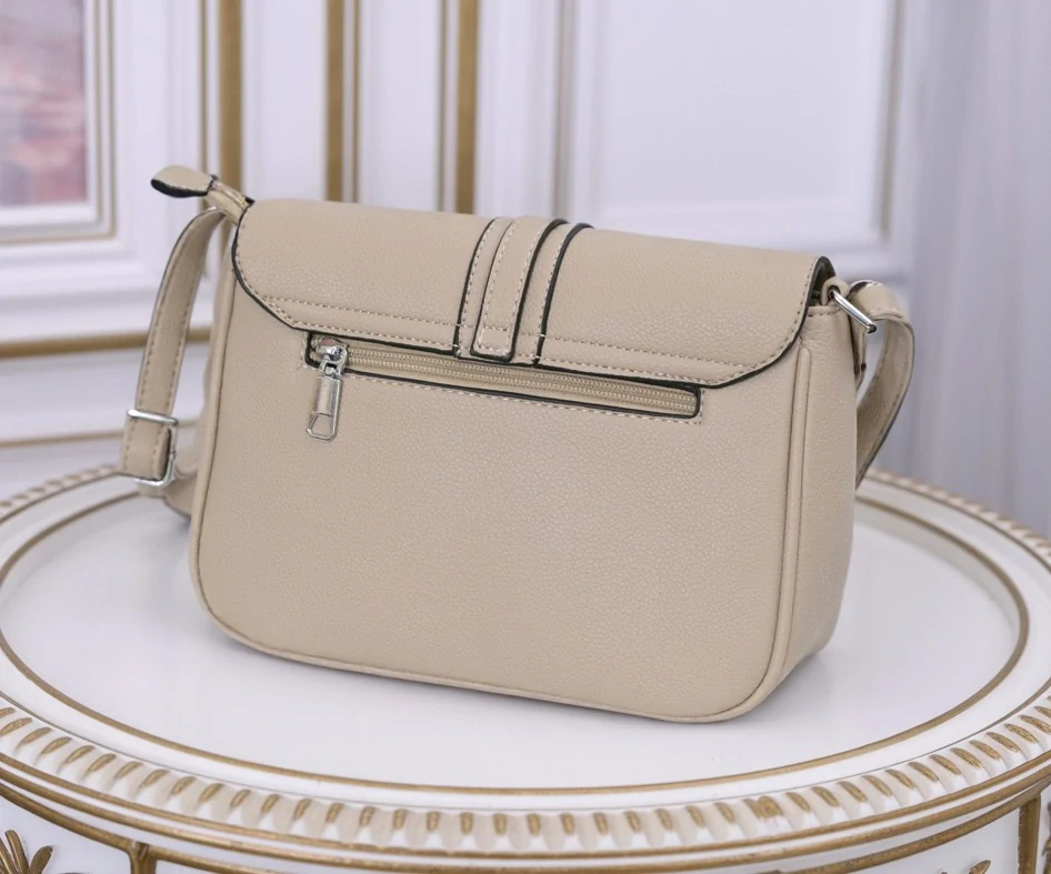 Malá kabelka David Moda s klopou béžová L4968