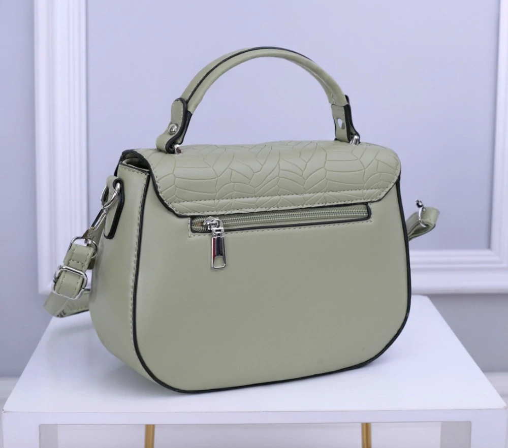 Malá kabelka David Moda s klopou zelená L4963