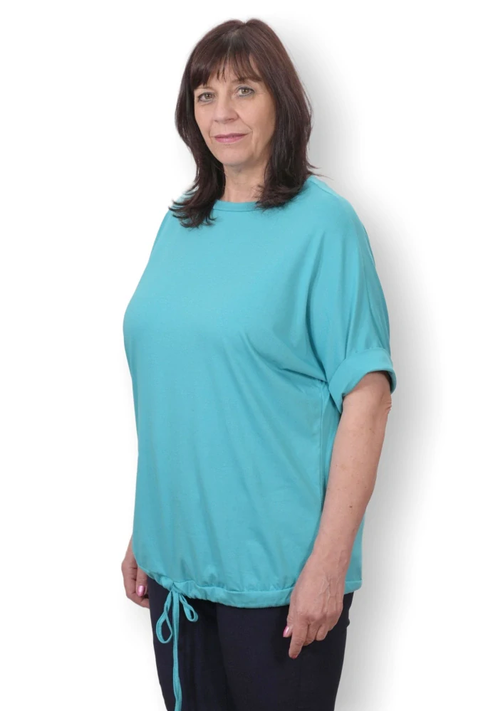Dámské modré triko nadměrná univerzální velikost XL - 3XL R1312