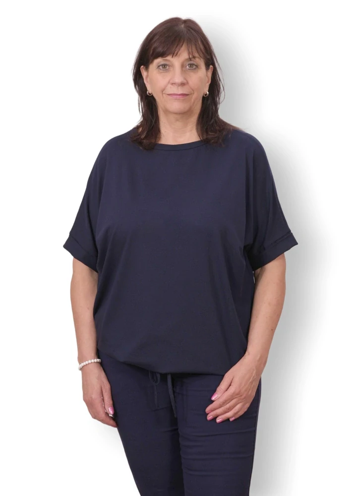 Dámské tmavě modré triko nadměrná univerzální velikost XL - 3XL R1314
