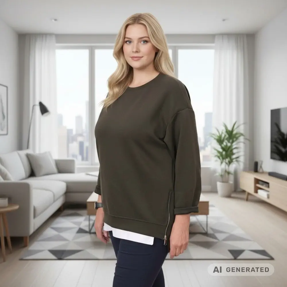 Dámská hnědá mikina oversize velikost