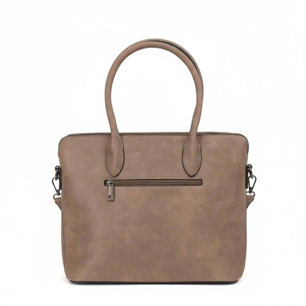 Elegantní světle hnědá dámská kabelka Tessra – 3v1 (do ruky, na rameno, crossbody)