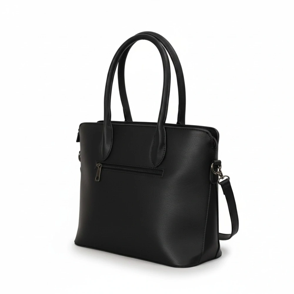 Elegantní černá dámská kabelka Tessra – 3v1 (do ruky, na rameno, crossbody)