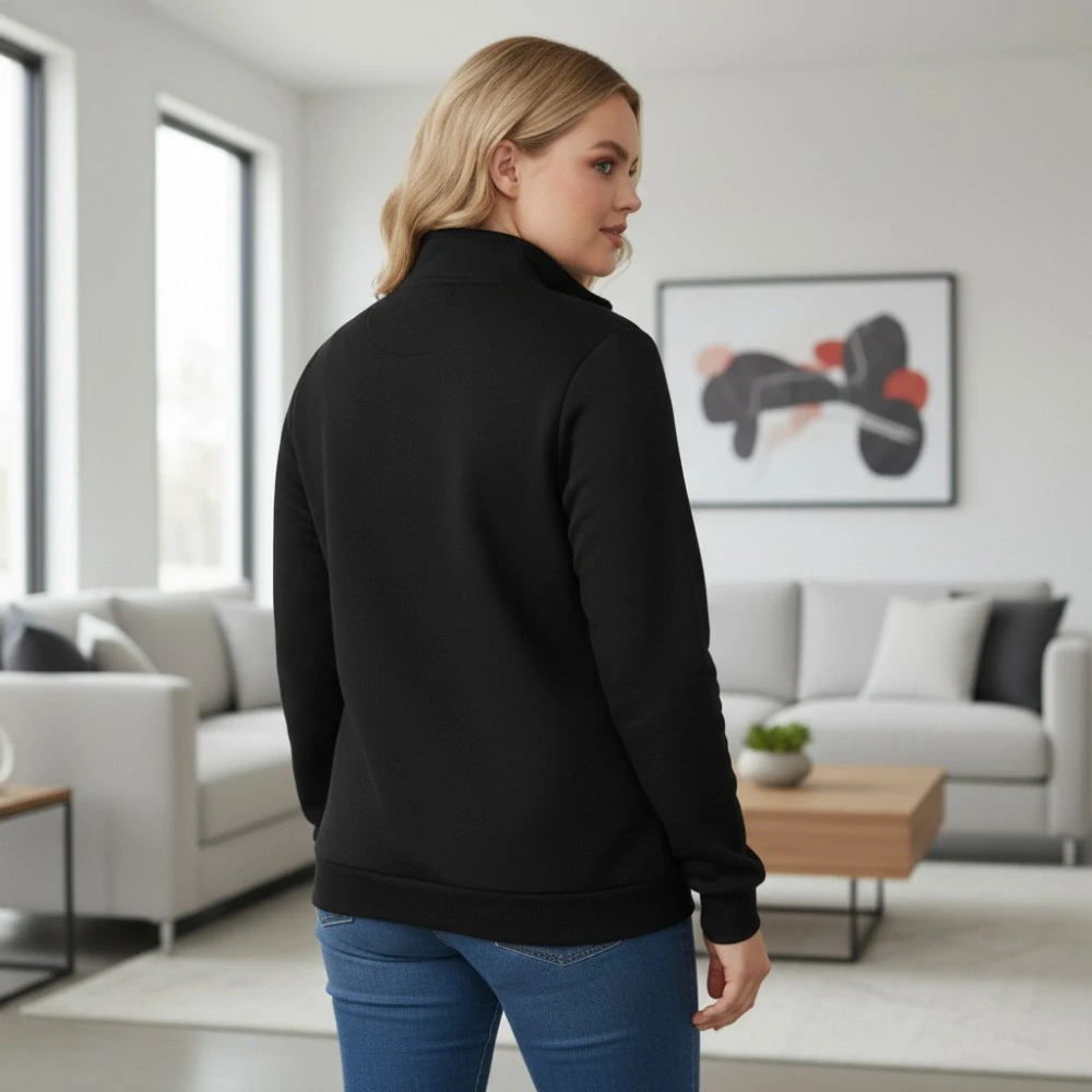 Dámská černá mikina Benter 55066 XL-4XL