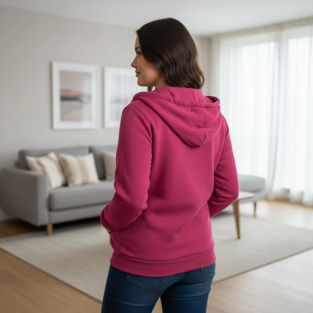 Dámská růžová mikina Benter 55074 XL-4XL