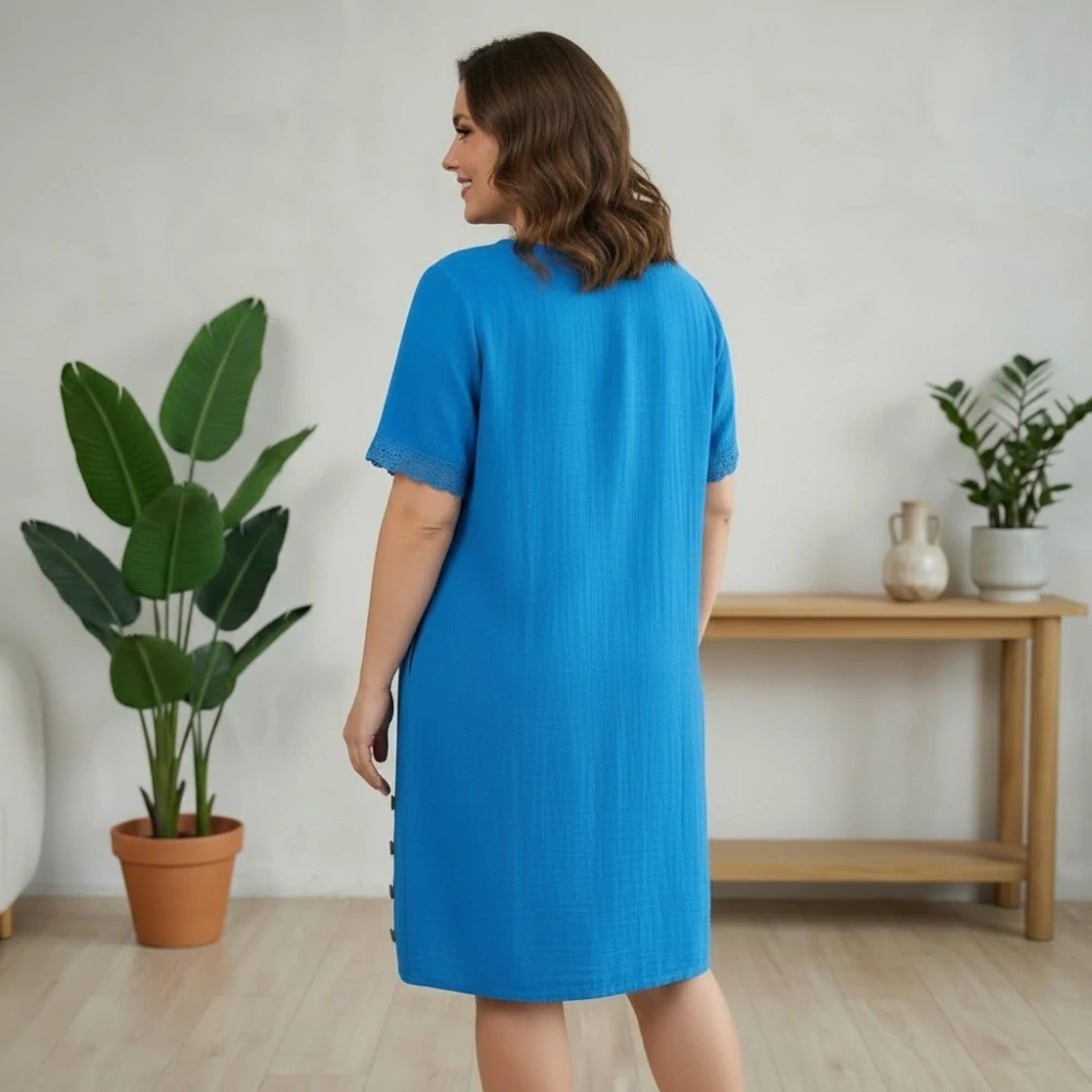 Dámské letní šaty Link moda modré L618