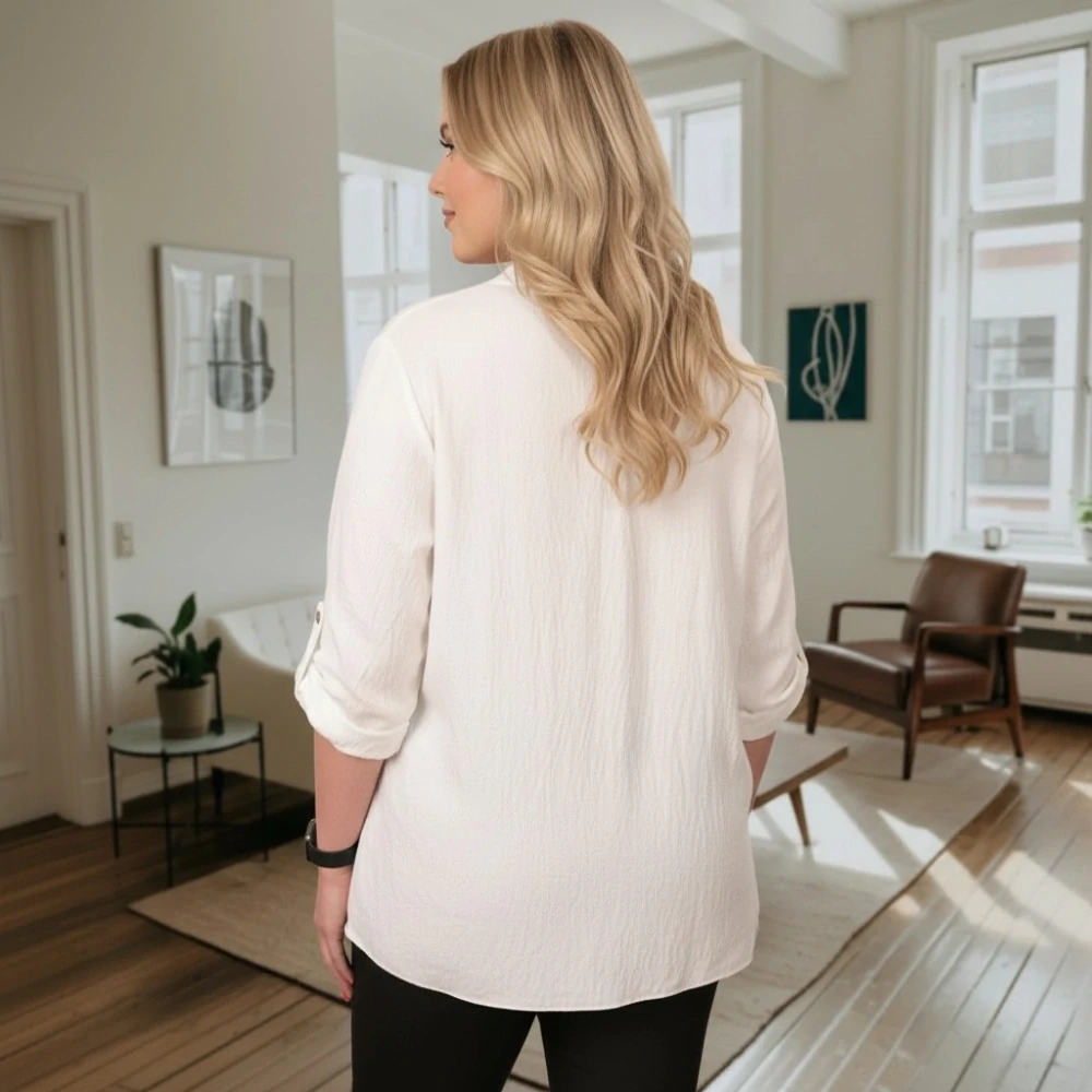Dámská bílá košile uni velikost L - XXL R1372