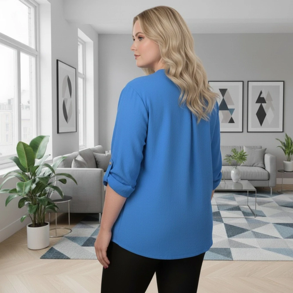 Dámská modrá košile uni velikost L - XXL R1374