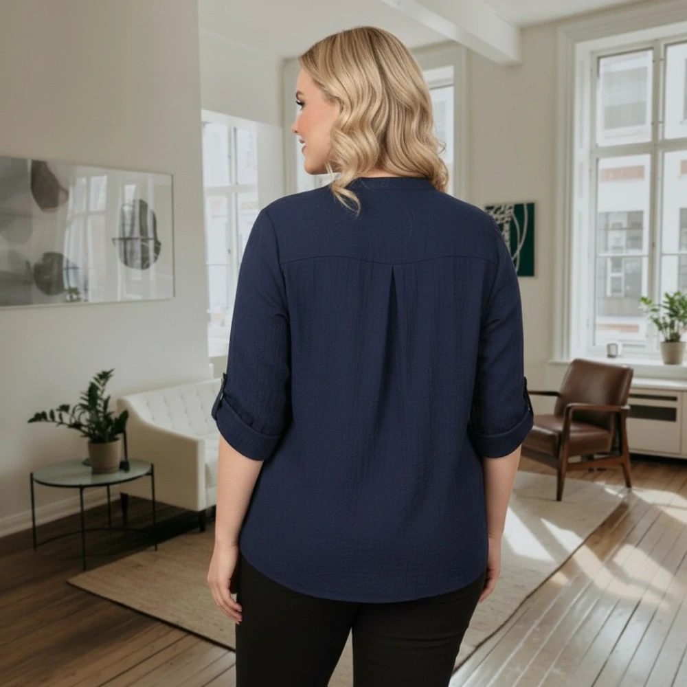 Dámská tmavě modrá košile uni velikost L - XXL R1375