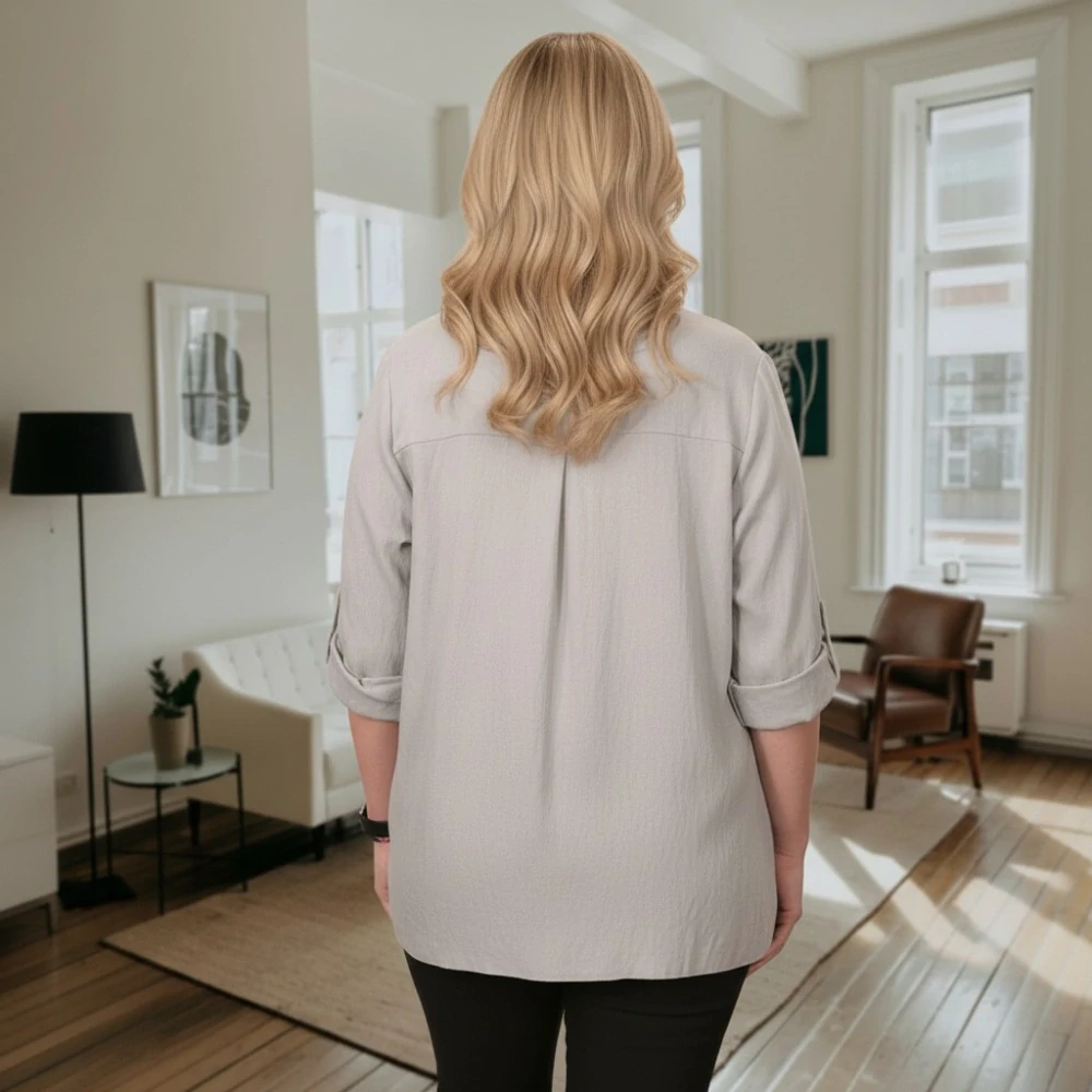 Dámská šedá košile uni velikost L - XXL R1378